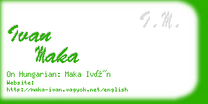 ivan maka business card